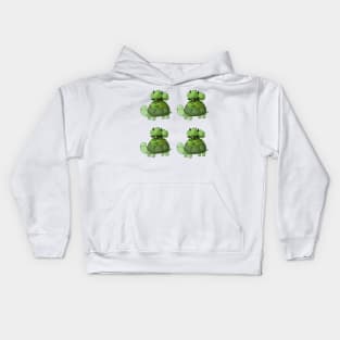 Cute turtle island pack Kids Hoodie